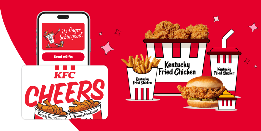 KFC holiday gift card illustration
