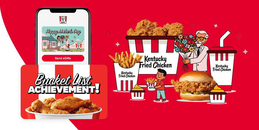 KFC holiday gift card illustration